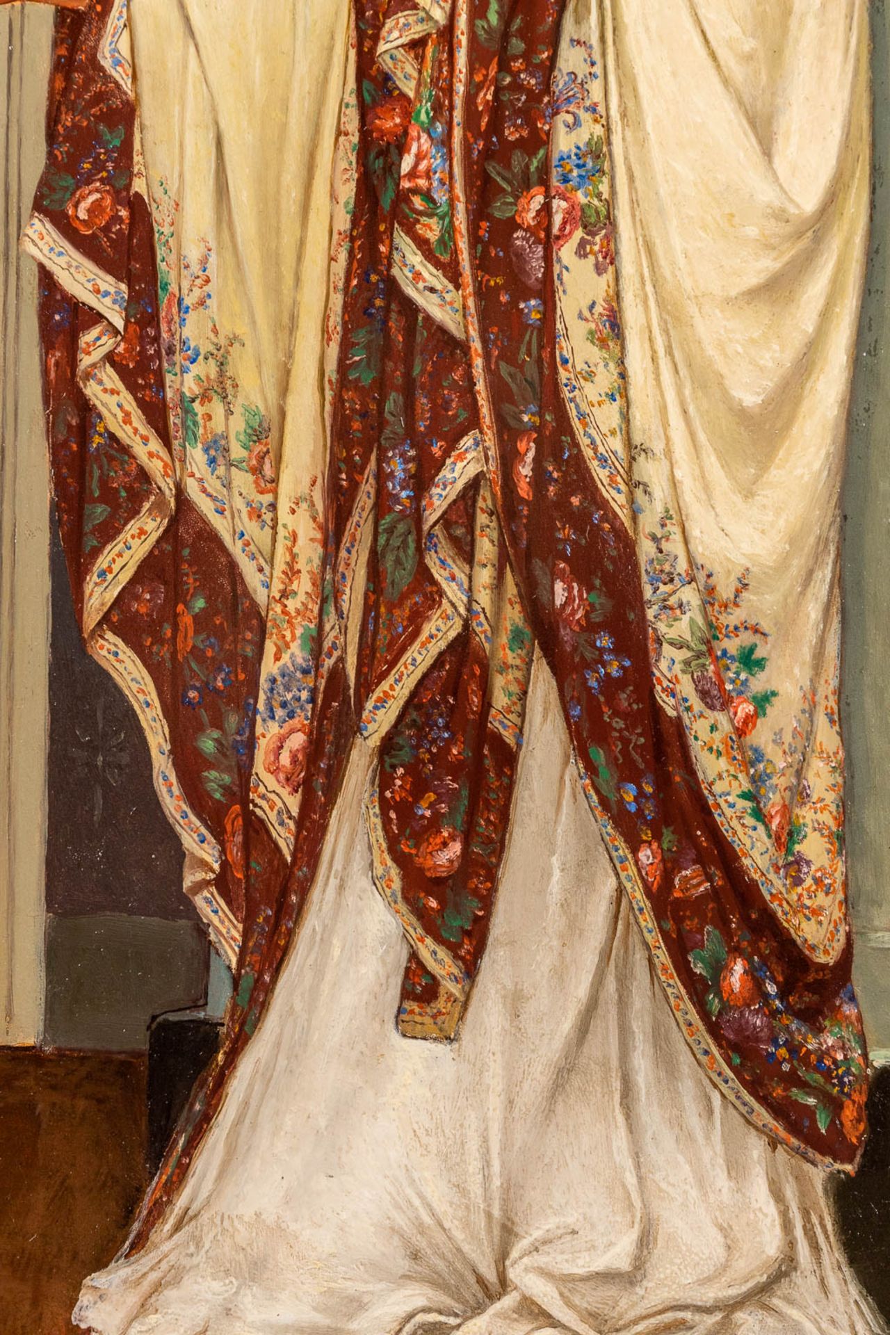 Karel VAN KEMMEL (1834-1885) 'Lady with a flute' oil on panel. 1870 (W:39 x H:59 cm) - Bild 6 aus 9