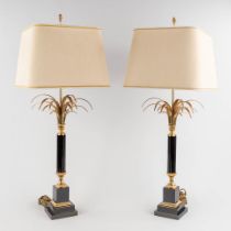 Boulanger S.A. A pair of table lamps in Hollywood Regency style. 20th C. (D:36 x W:36 x H:93 cm)