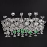 A large collection of crystal glasses, Circa 1920. 96 pieces.