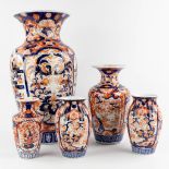 5 vases, Imari porcelain, Japan. 19th/20th C. (H:64 x D:32 cm)