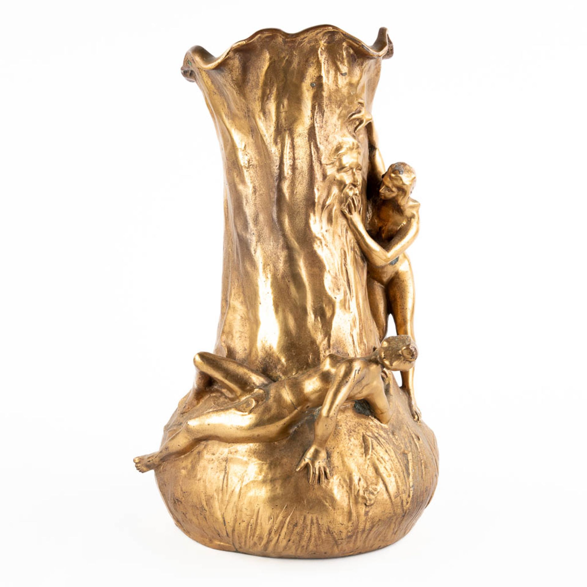 H. RIDIJCK (XIX-XX) 'La Source' gilt bronze. (D:27 x W:27 x H:47 cm) - Bild 3 aus 13