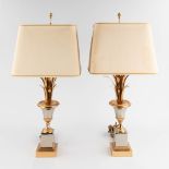 Boulanger S.A., A pair of table lamps, Hollywood Regency style. 20th C. (D:33 x W:33 x H:74 cm)