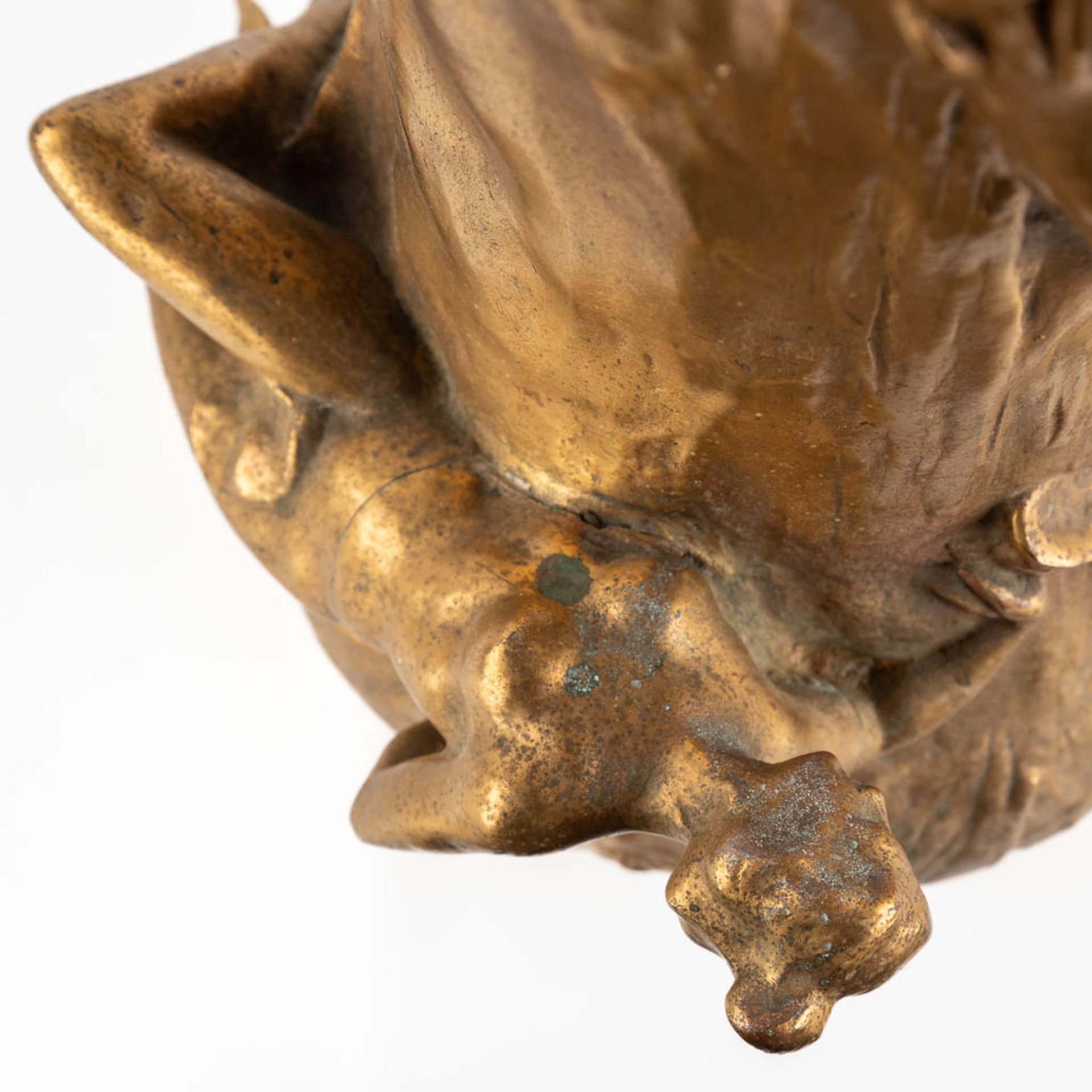 H. RIDIJCK (XIX-XX) 'La Source' gilt bronze. (D:27 x W:27 x H:47 cm) - Bild 11 aus 13