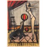 Bernard BUFFET (1928-1999) 'Circus with a seal' a lithograph. (W:50 x H:70 cm)