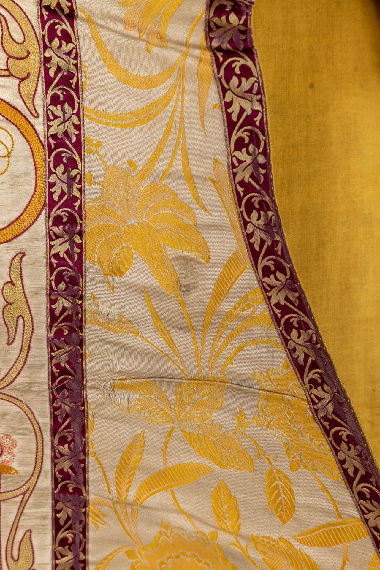 Four Dalmatics, Two Roman Chasubles, A stola and Chalice Veil, finished with embroideries. - Image 19 of 59
