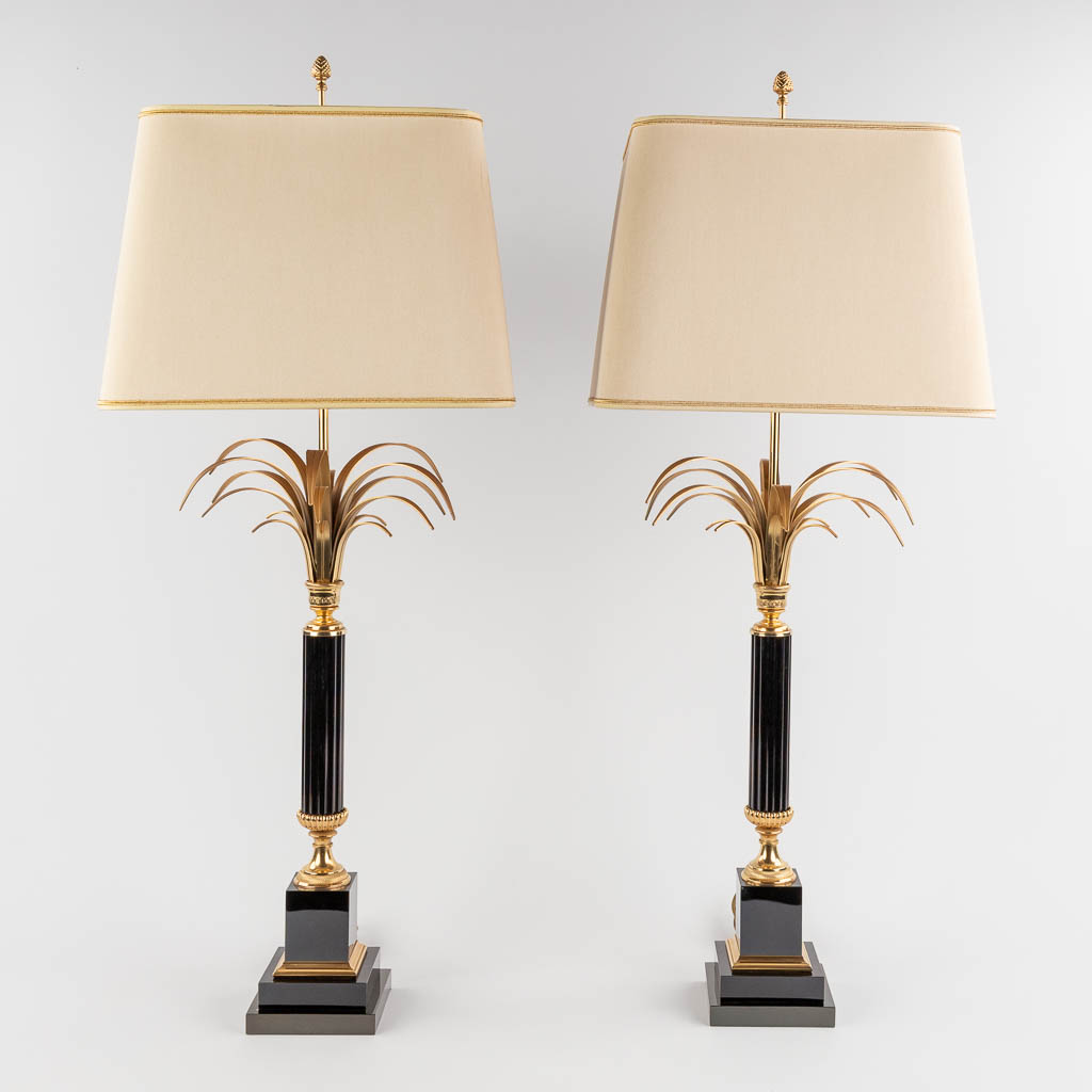 Boulanger S.A. A pair of table lamps in Hollywood Regency style. 20th C. (D:36 x W:36 x H:93 cm) - Bild 3 aus 12