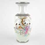 A Chinese vase with fine decor of ladies. 20th C. (H:44 x D:20 cm)