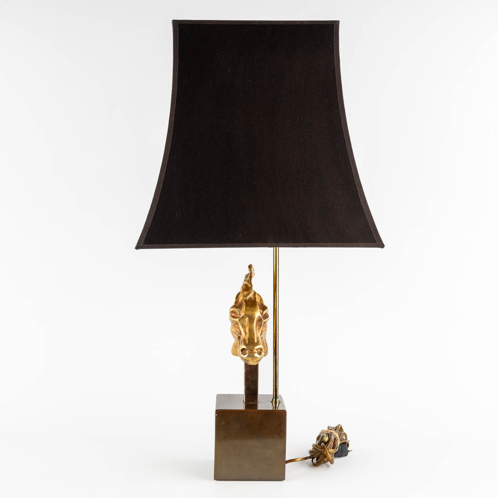 A table lamp with bronze horse head, 20th C. (H:74 cm) - Bild 4 aus 11