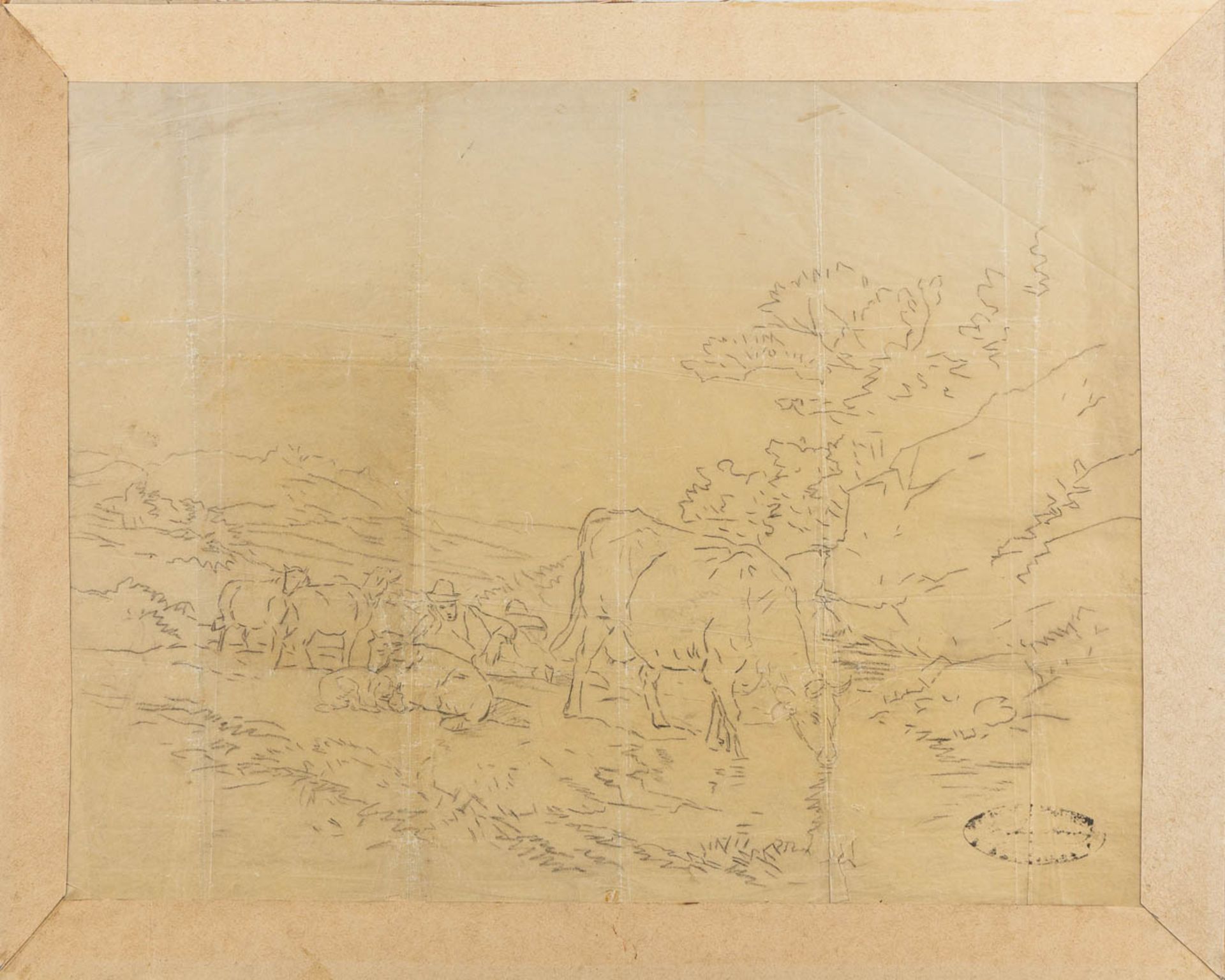 Eugène VERBOECKHOVEN (1798/99-1881) 'Pencil drawings' pencil on paper. (W:48 x H:36,5 cm) - Image 5 of 13