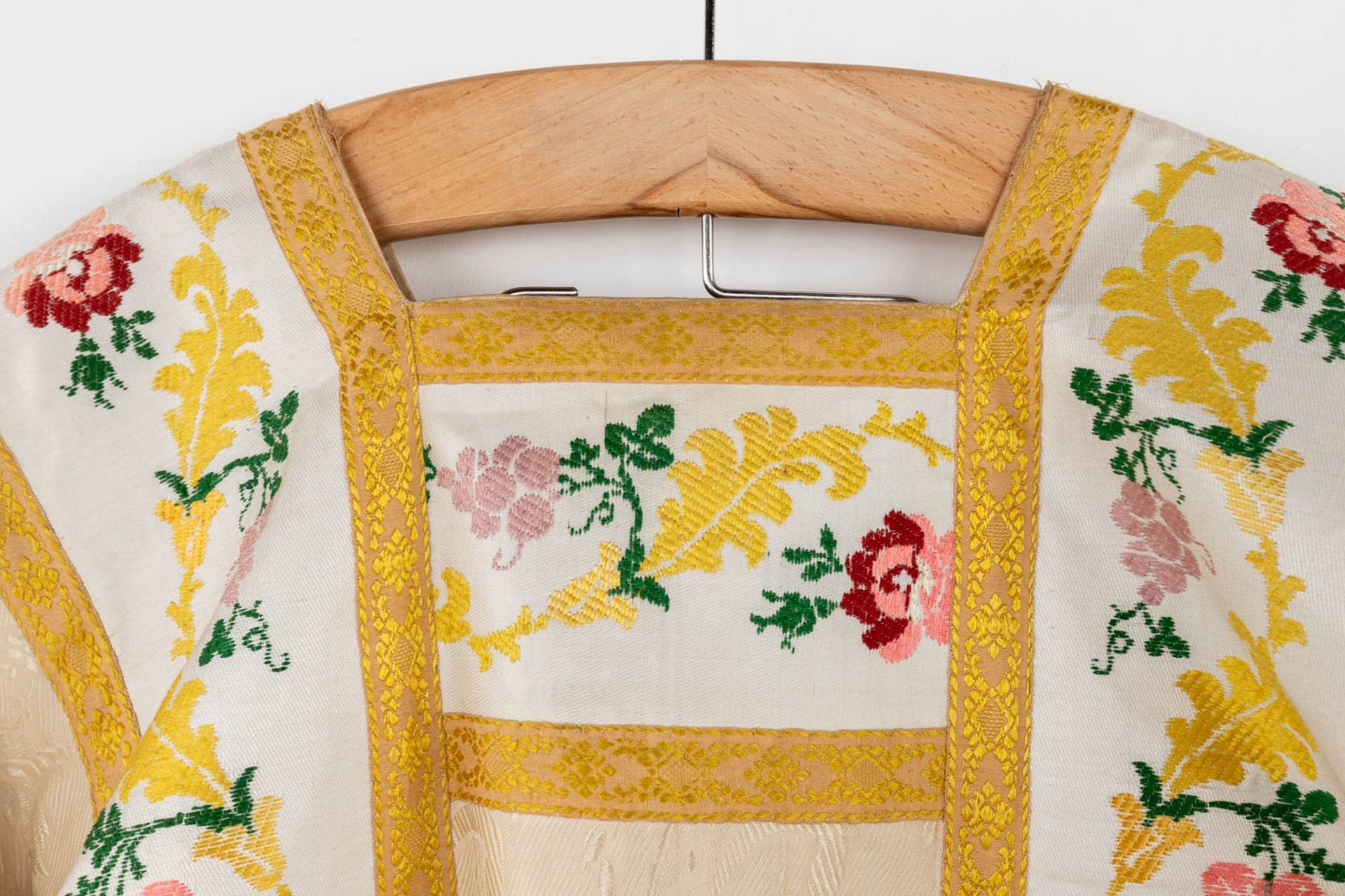 Four Dalmatics, Two Roman Chasubles, A stola and Chalice Veil, finished with embroideries. - Image 39 of 59