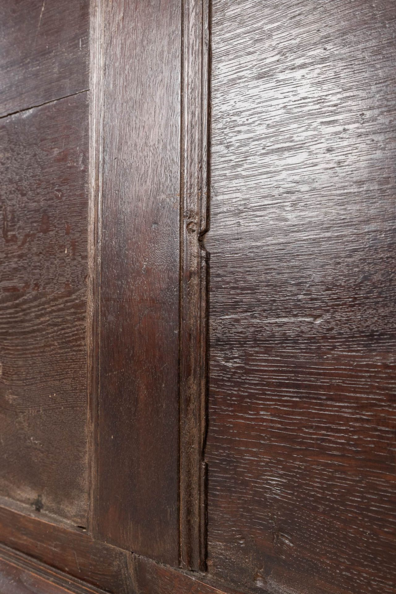 An antique cabinet with drop-down leaf, oak. 17th C. (D:62 x W:116 x H:123 cm) - Image 14 of 14