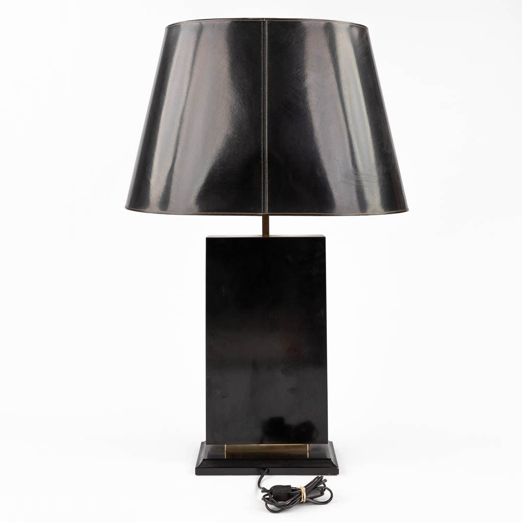 Mahenna, a mid-century table lamp with a bronze turtle, Hollywood Regency style. (D:35 x W:55 x H: 8 - Bild 4 aus 9