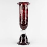 A large vase, hand-made, Murano Italy. (H:52 x D:17 cm)