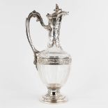 A pitcher, silver mounted on crystal, Louis XVI style. France, Circa 1900. (D:12 x W:15 x H:32 cm)