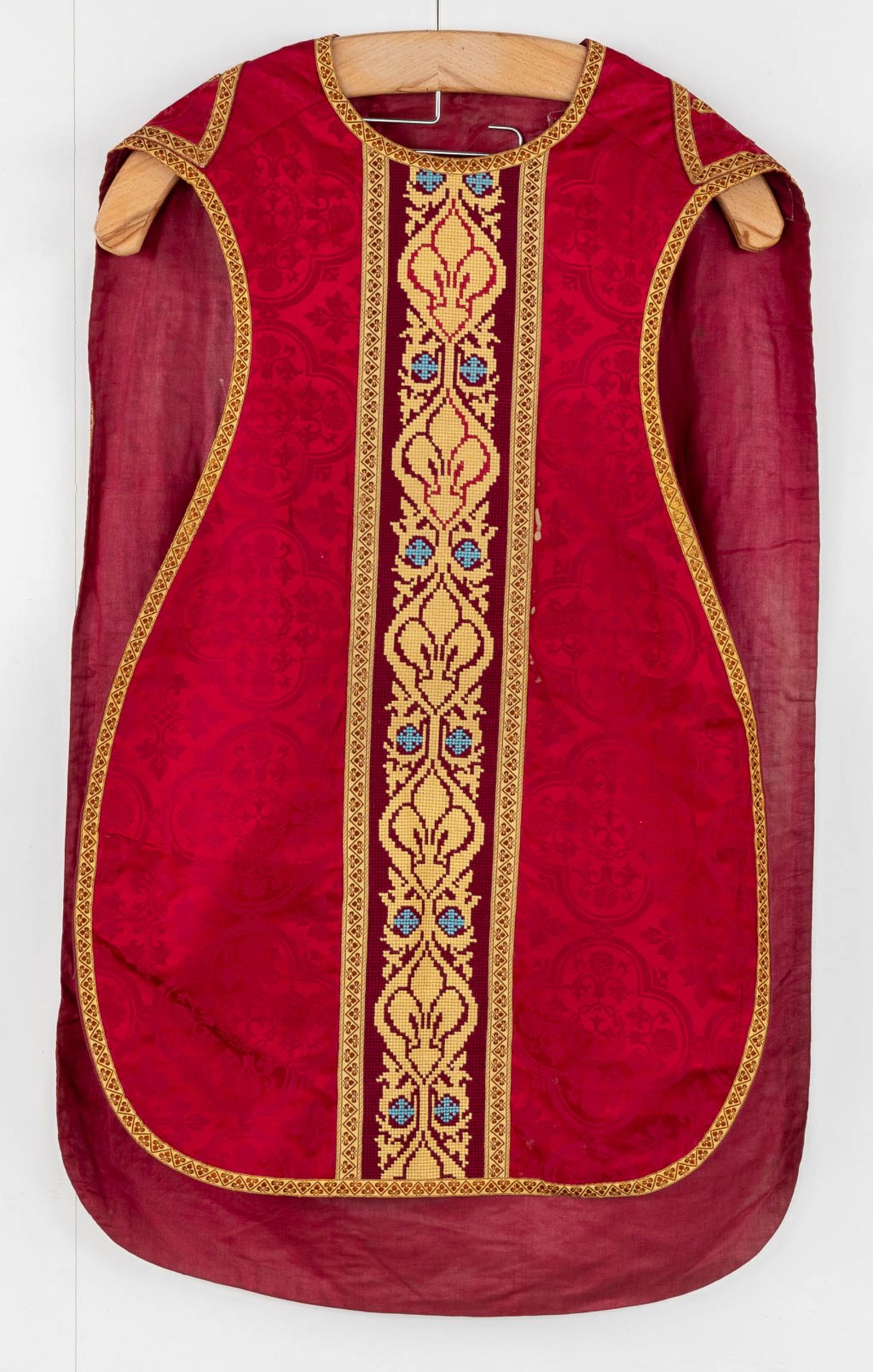 Four Dalmatics, Two Roman Chasubles, A stola and Chalice Veil, finished with embroideries. - Image 34 of 59