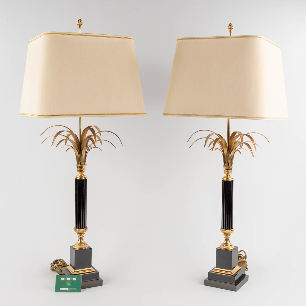 Boulanger S.A. A pair of table lamps in Hollywood Regency style. 20th C. (D:36 x W:36 x H:93 cm) - Bild 2 aus 12