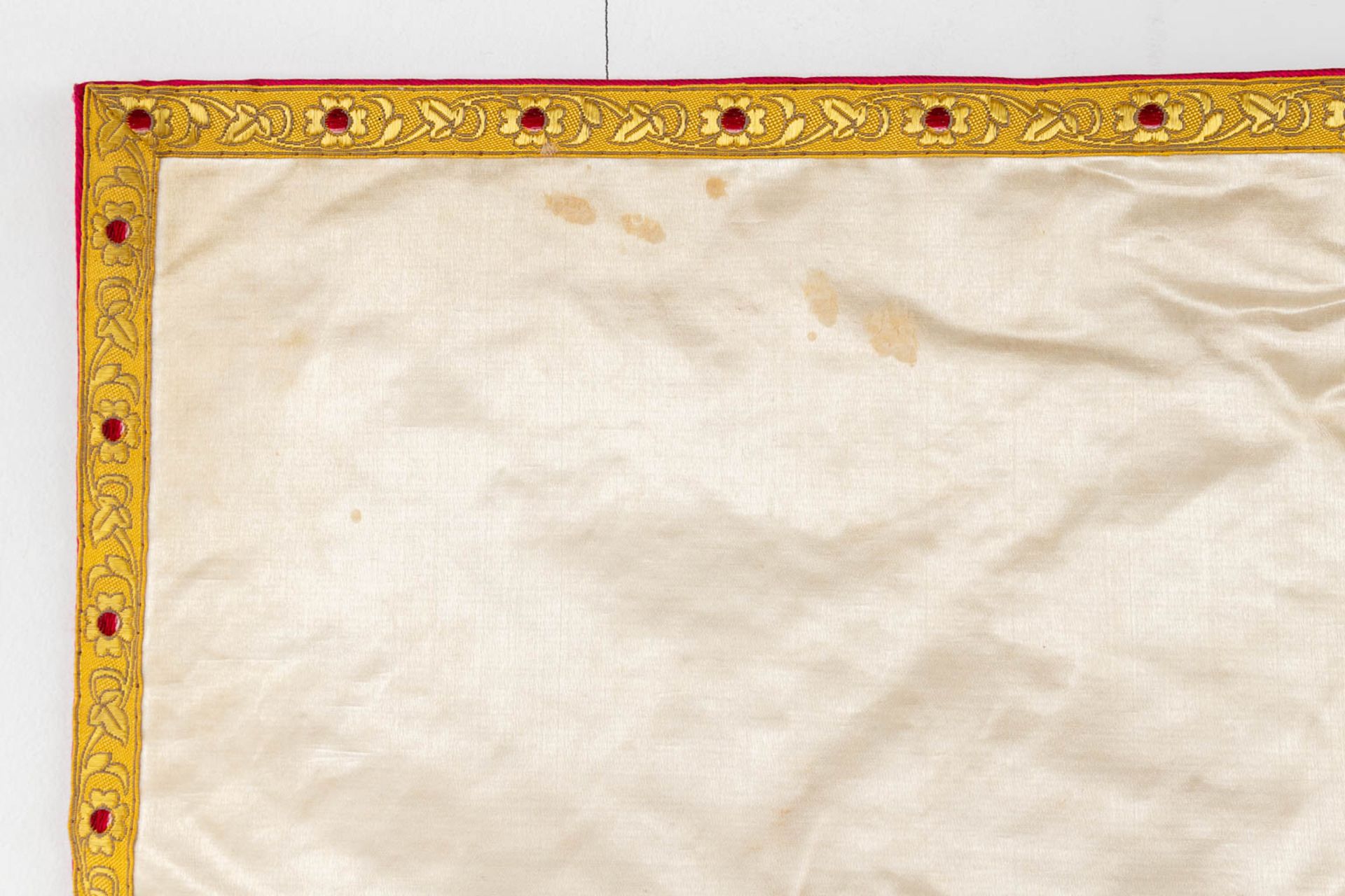 Four Dalmatics, Two Roman Chasubles, A stola and Chalice Veil, finished with embroideries. - Image 57 of 59