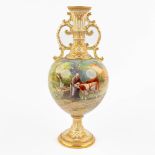 Charles Beresford HOPKINS (1895-?) for Royal Doulton, vase with a hand-painted decor. 20th C. (H:21,