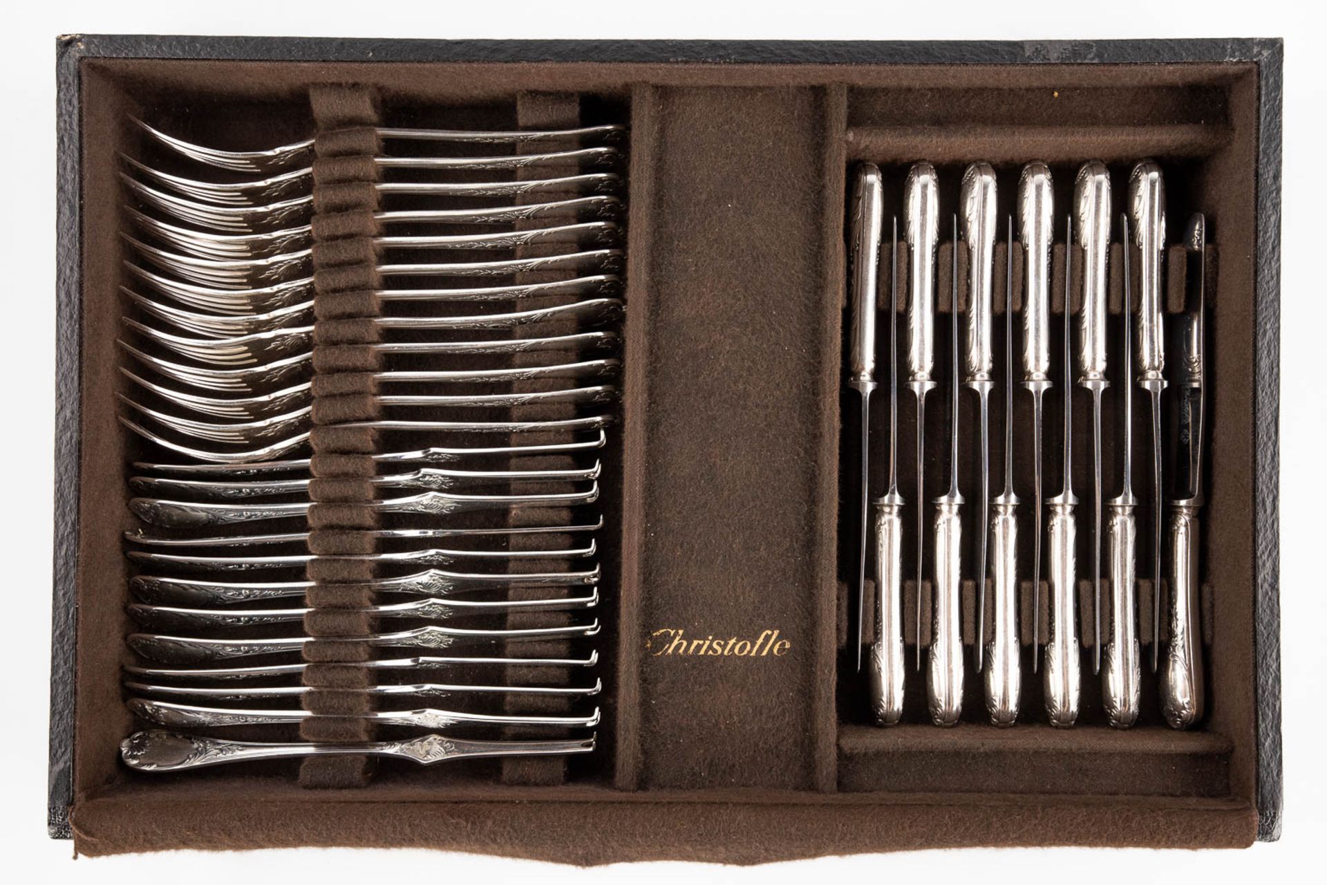 Christofle 'Marly' a 135-piece silver-plated cutlery in the original storage chest. (D:30 x W:47 x H - Image 16 of 18