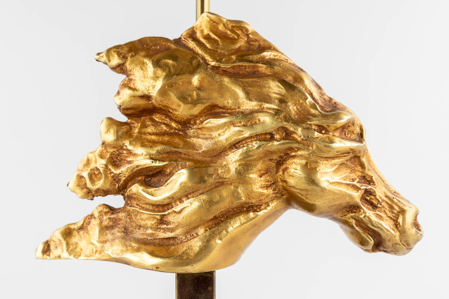 A table lamp with bronze horse head, 20th C. (H:74 cm) - Bild 8 aus 11