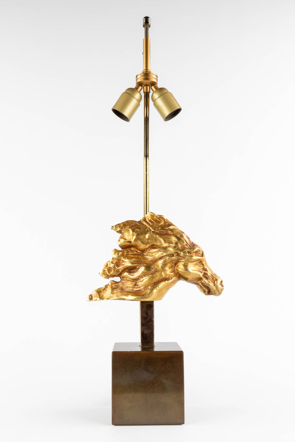 A table lamp with bronze horse head, 20th C. (H:74 cm) - Bild 7 aus 11