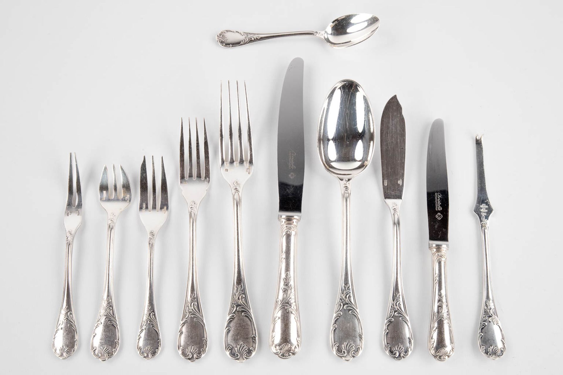 Christofle 'Marly' a 135-piece silver-plated cutlery in the original storage chest. (D:30 x W:47 x H - Image 8 of 18