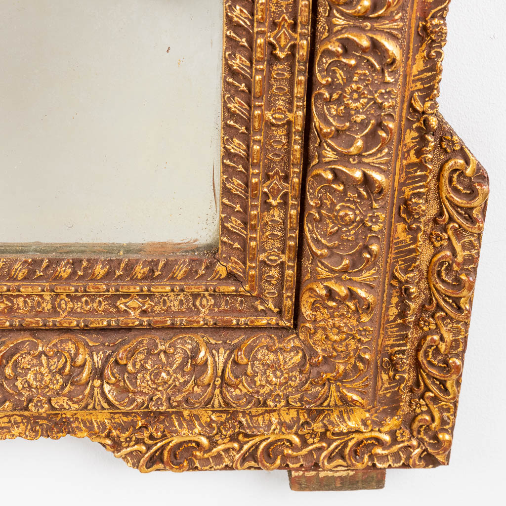 A mirror, gilt stucco on a wood base, Louis XVI style, circa 1900. (W:78 x H:130 cm) - Bild 6 aus 7