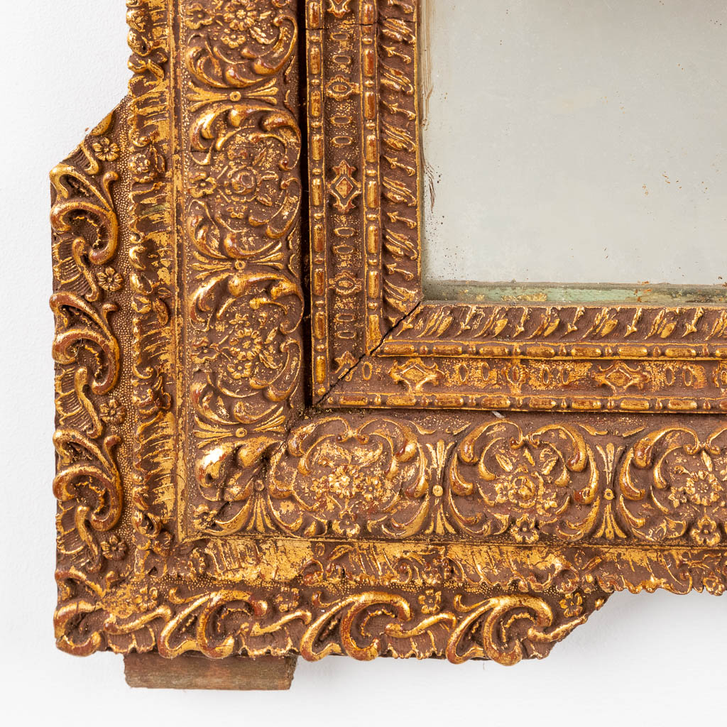 A mirror, gilt stucco on a wood base, Louis XVI style, circa 1900. (W:78 x H:130 cm) - Bild 5 aus 7