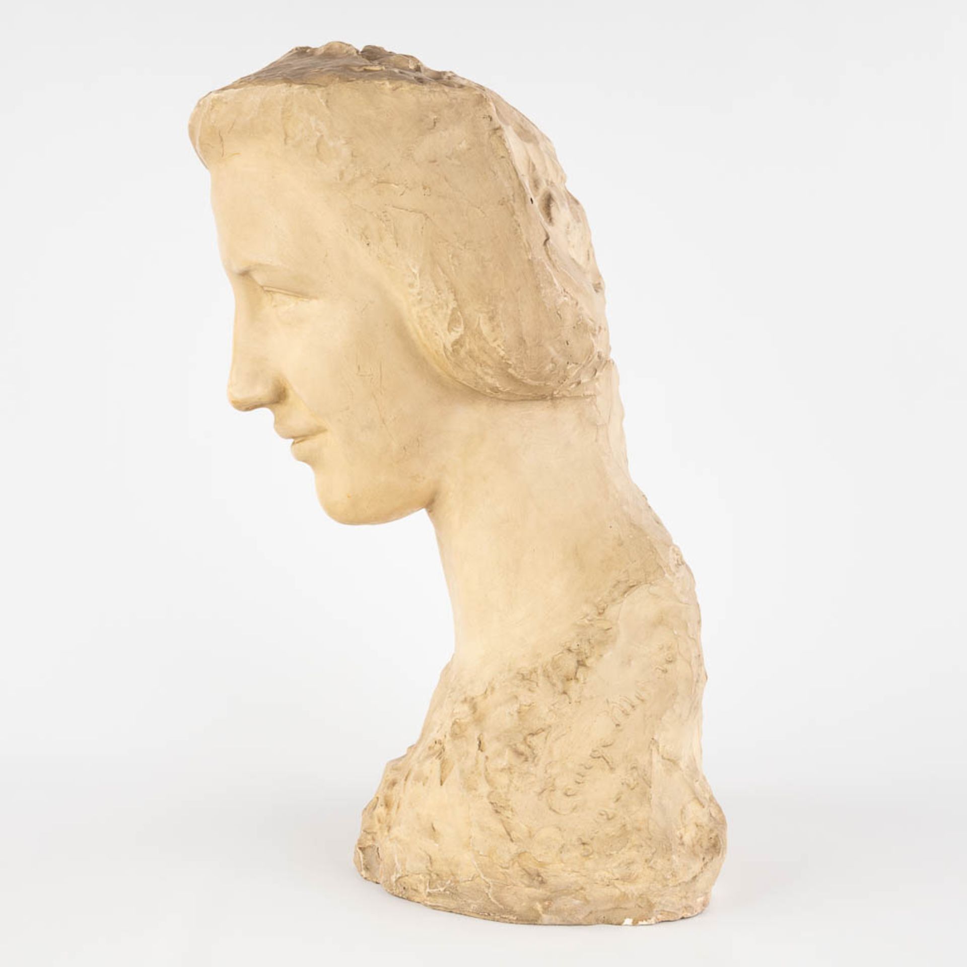 George MINNE (1866-1941) 'Bust of a Lady' patinated plaster. 1927. (D:30 x W:28 x H:52 cm) - Bild 4 aus 12