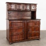 An antique cabinet made of walnut. 18th C. (D:55 x W:127 x H:142 cm)