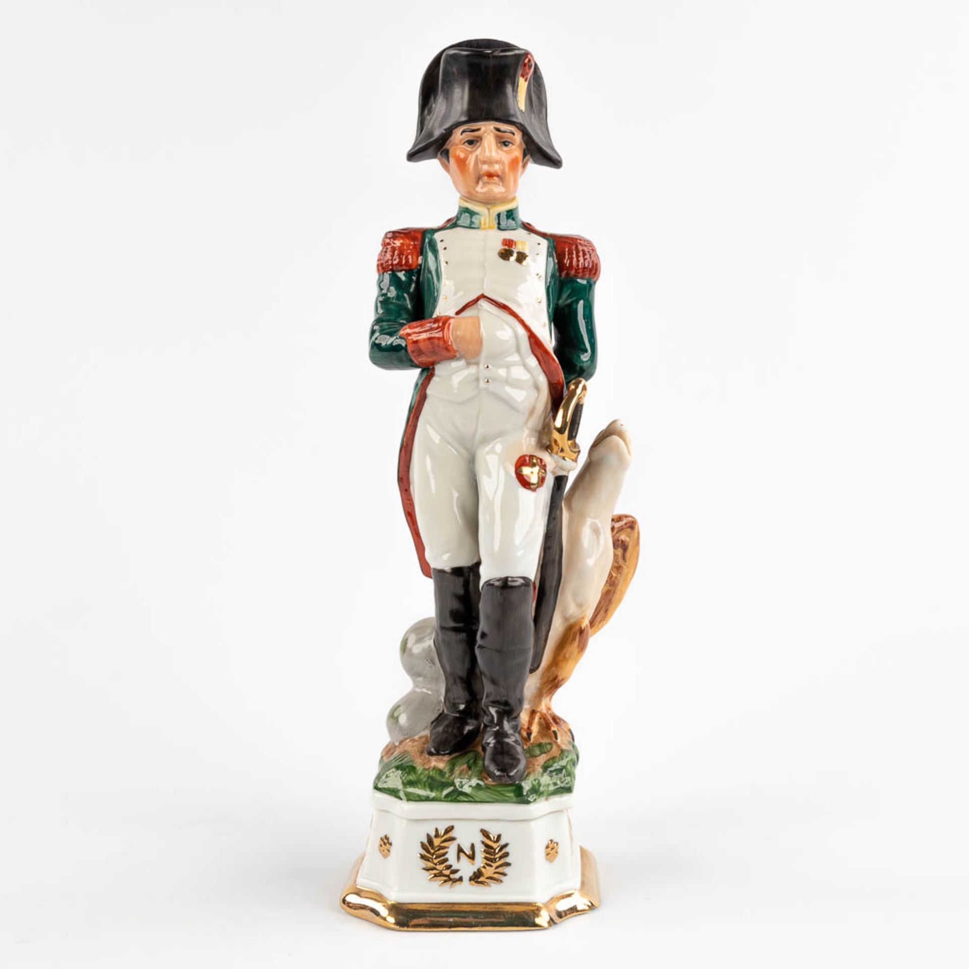 Napoleon and 9 generals, polychrome porcelain. 20th C. (H:32 cm) - Image 3 of 15