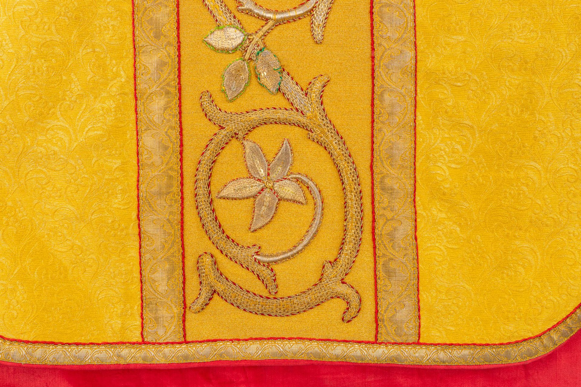 Three Roman Chasubles, Three Stola, thick gold thread embroideries. - Image 10 of 28