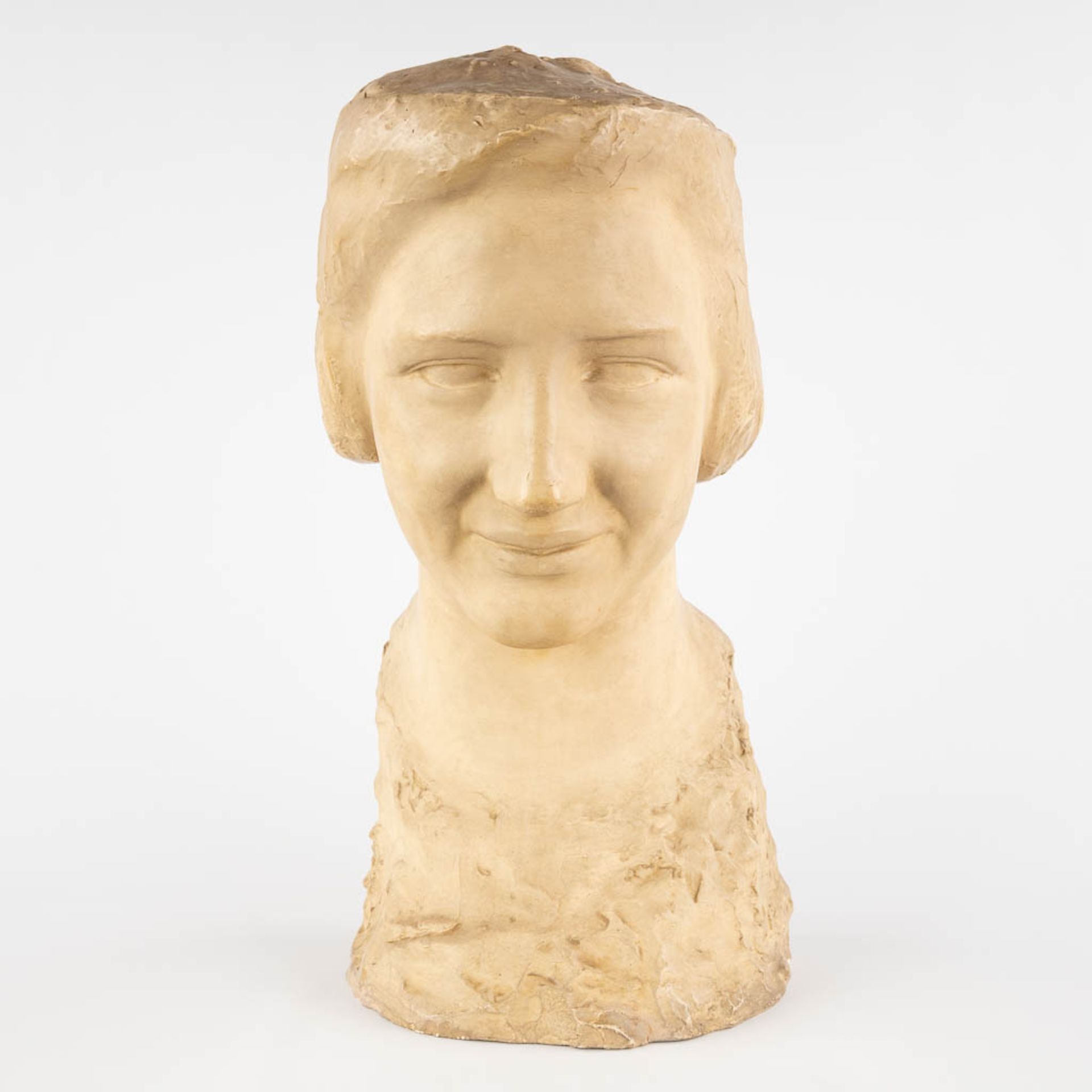 George MINNE (1866-1941) 'Bust of a Lady' patinated plaster. 1927. (D:30 x W:28 x H:52 cm) - Bild 3 aus 12