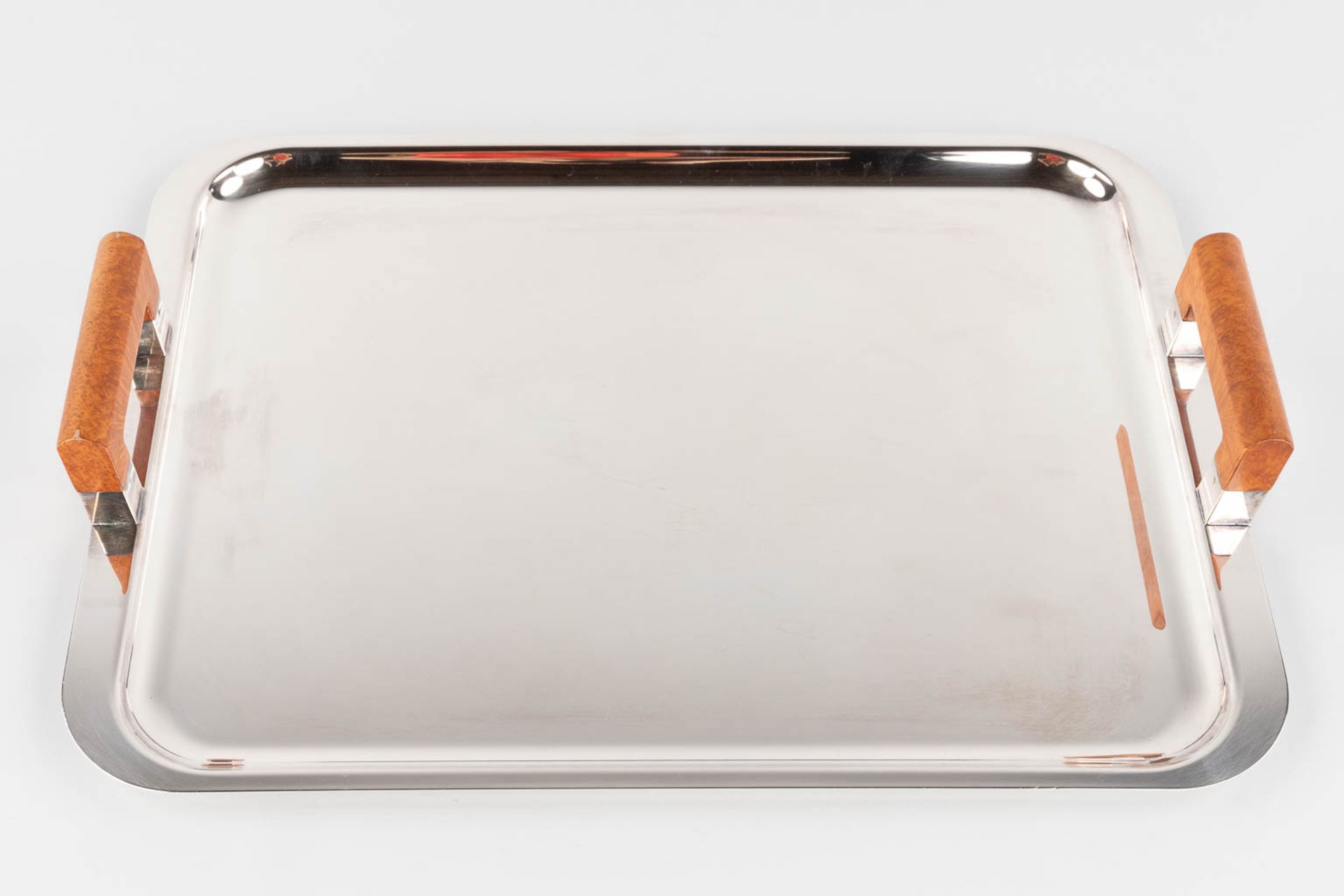 Christian FJERDINGSTAD (1891-1968) 'Tea service' silver-plated metal for Christofle. (D:38 x W:50 c - Image 6 of 17