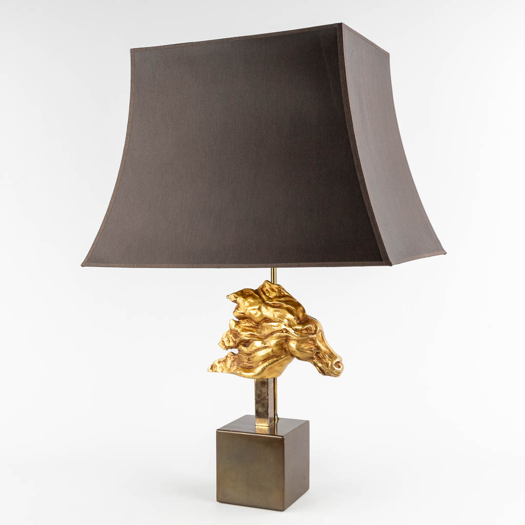 A table lamp with bronze horse head, 20th C. (H:74 cm) - Bild 3 aus 11