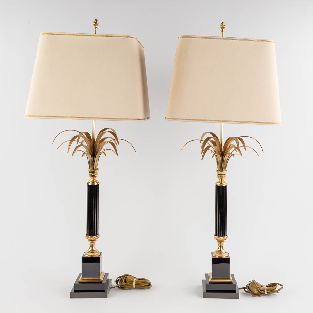 Boulanger S.A. A pair of table lamps in Hollywood Regency style. 20th C. (D:36 x W:36 x H:93 cm) - Bild 6 aus 12