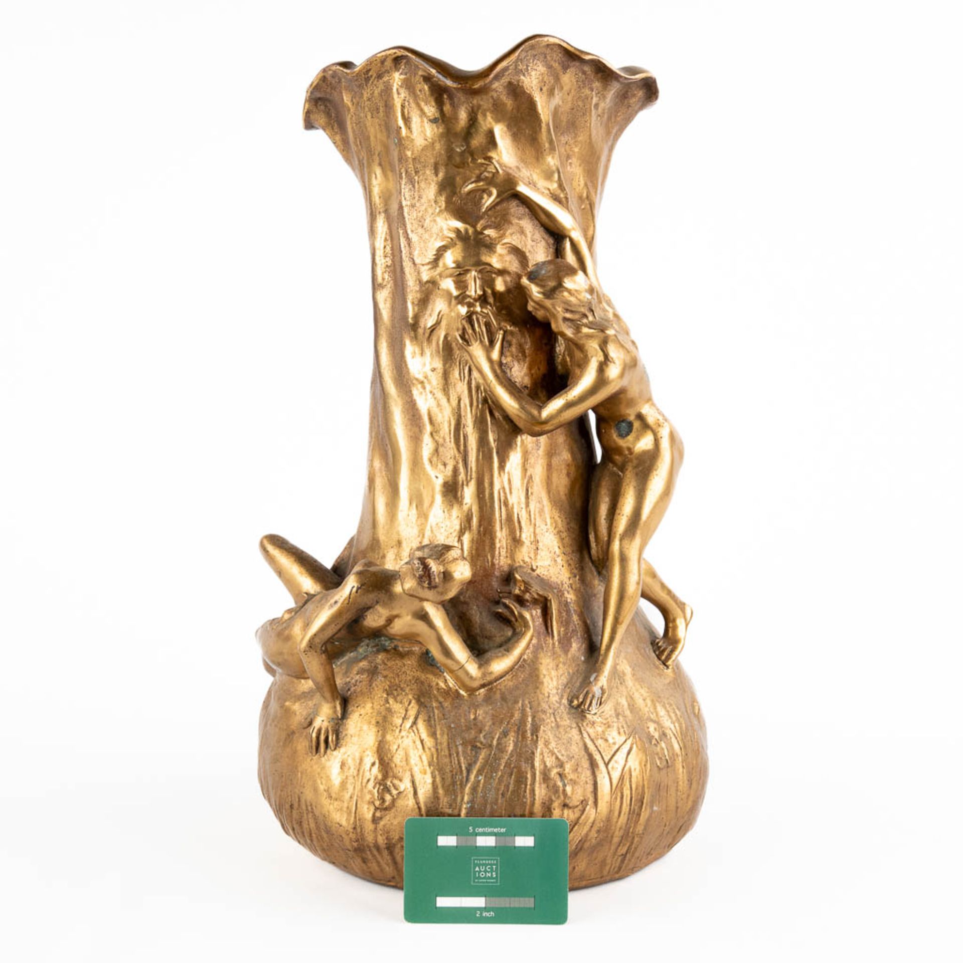 H. RIDIJCK (XIX-XX) 'La Source' gilt bronze. (D:27 x W:27 x H:47 cm) - Bild 2 aus 13