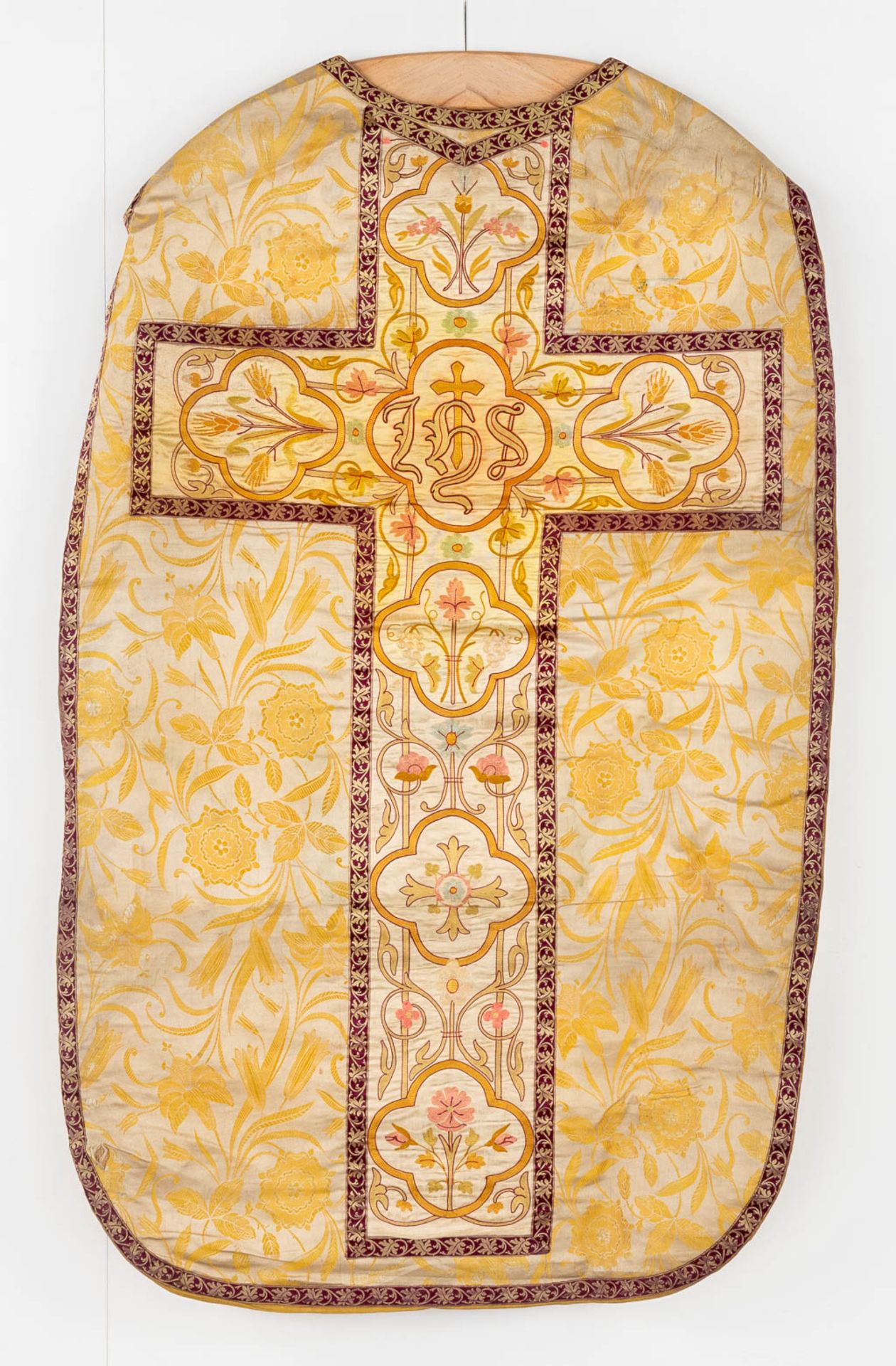 Four Dalmatics, Two Roman Chasubles, A stola and Chalice Veil, finished with embroideries. - Image 12 of 59