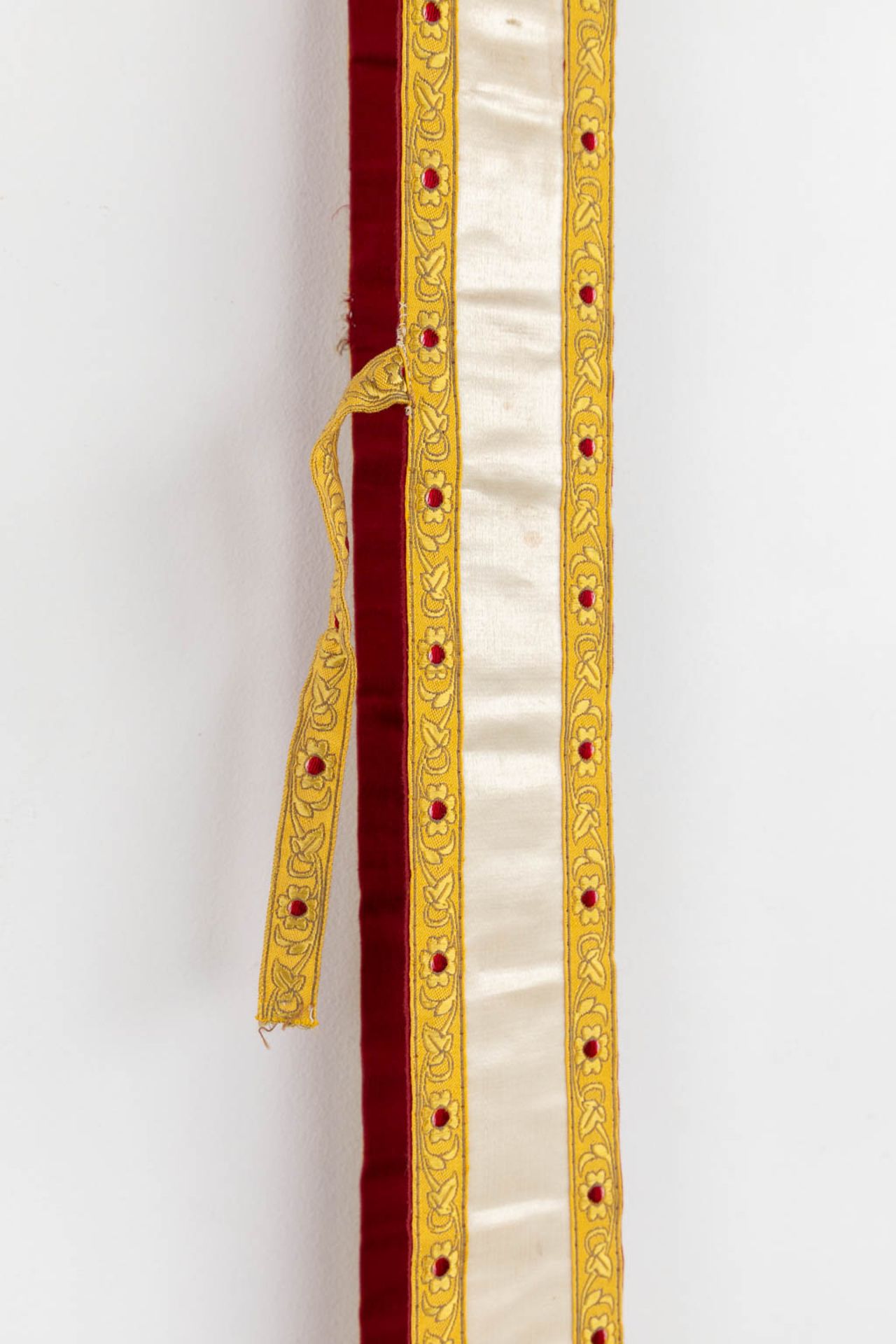 Four Dalmatics, Two Roman Chasubles, A stola and Chalice Veil, finished with embroideries. - Image 59 of 59