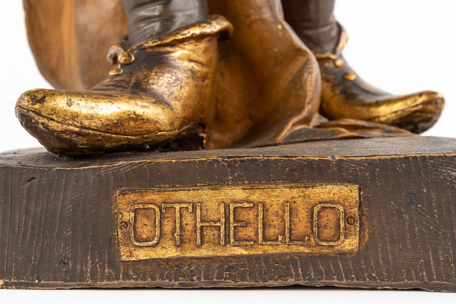 Friedrich GOLDSCHEIDER (1845-1897) 'Othello' patinated terracotta. (D:28 x W:34 x H:84 cm) - Bild 10 aus 17