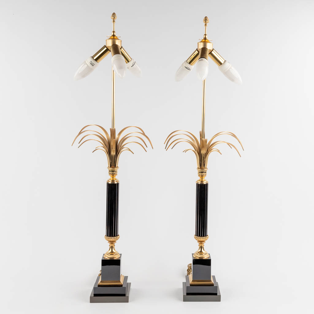 Boulanger S.A. A pair of table lamps in Hollywood Regency style. 20th C. (D:36 x W:36 x H:93 cm) - Bild 7 aus 12