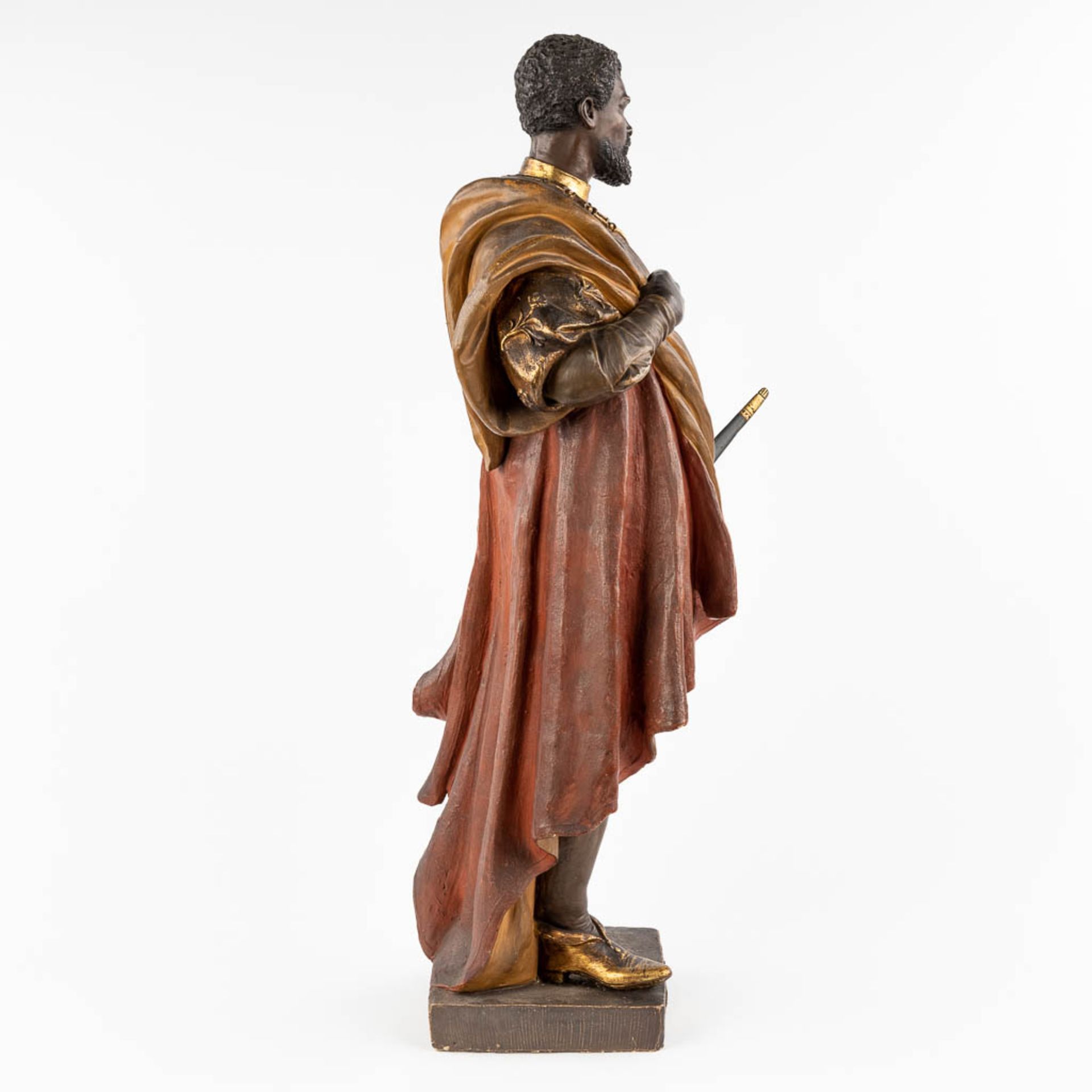 Friedrich GOLDSCHEIDER (1845-1897) 'Othello' patinated terracotta. (D:28 x W:34 x H:84 cm) - Bild 6 aus 17