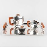 Christian FJERDINGSTAD (1891-1968) 'Tea service' silver-plated metal for Christofle. (D:38 x W:50 c