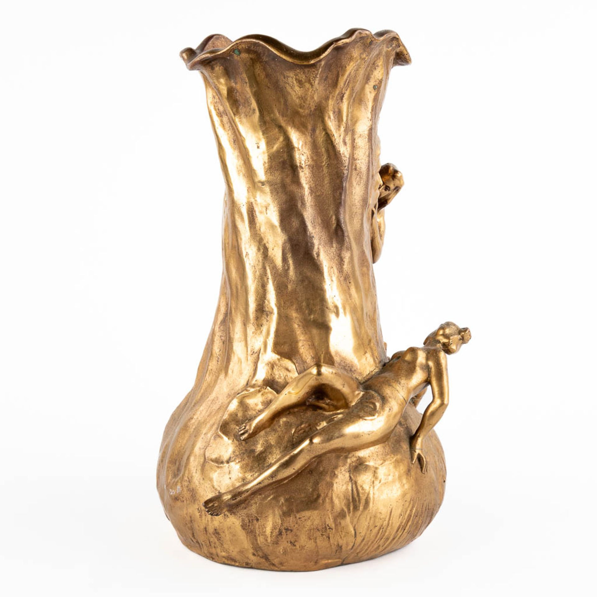 H. RIDIJCK (XIX-XX) 'La Source' gilt bronze. (D:27 x W:27 x H:47 cm) - Bild 4 aus 13