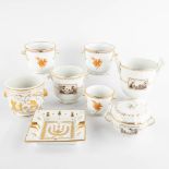 Herend Hungary, Richaro Ginori, A collection of porcelain ice buckets, Champagne coolers, ashtray an