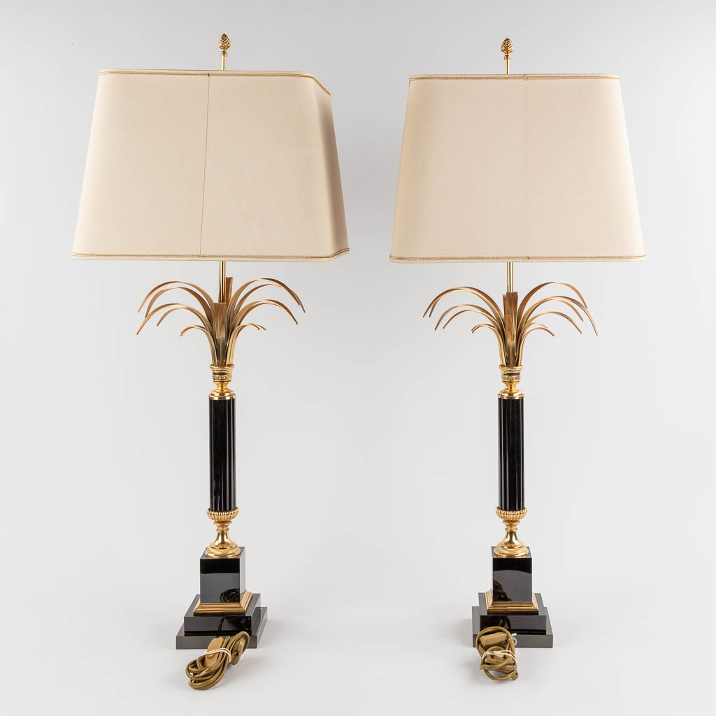 Boulanger S.A. A pair of table lamps in Hollywood Regency style. 20th C. (D:36 x W:36 x H:93 cm) - Bild 5 aus 12