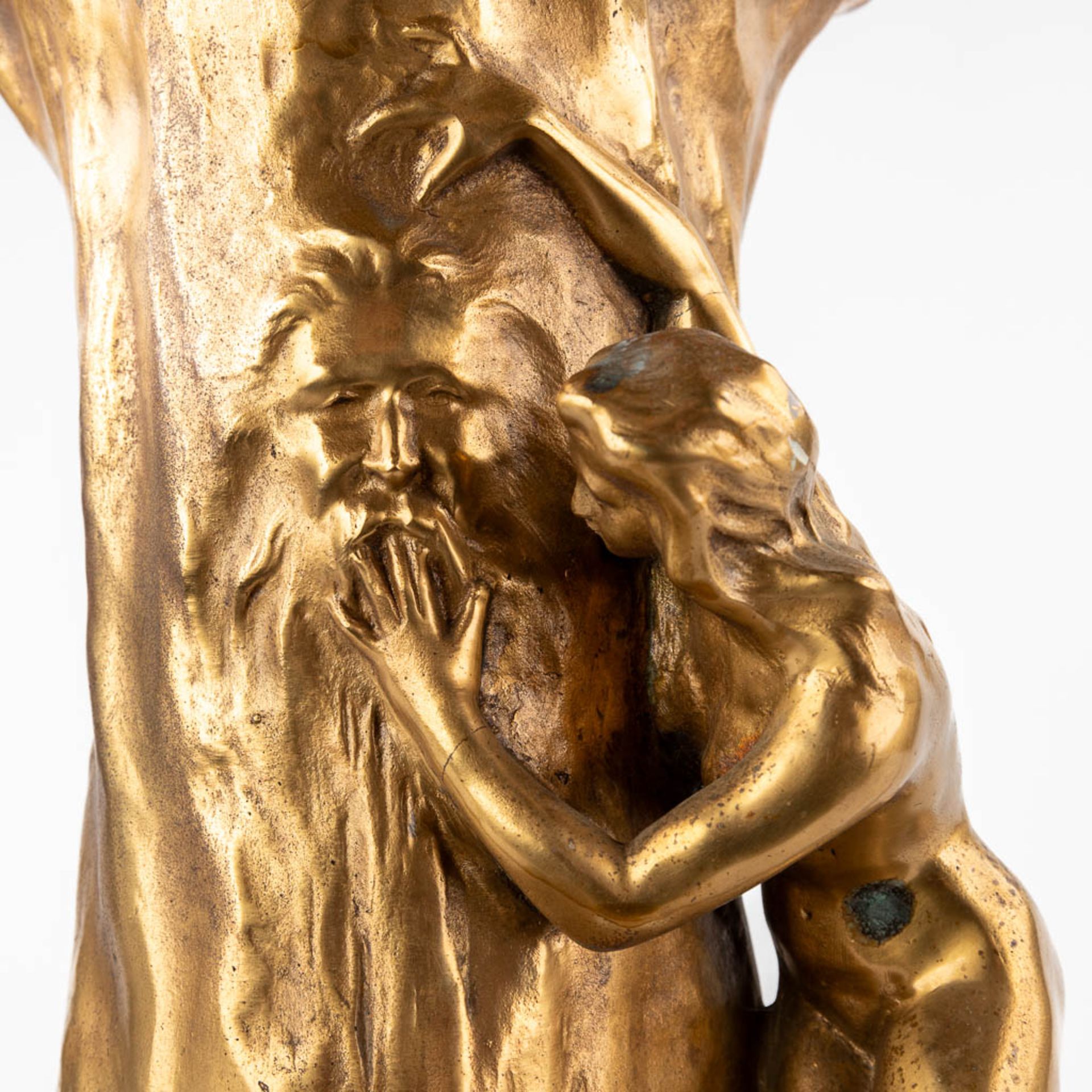 H. RIDIJCK (XIX-XX) 'La Source' gilt bronze. (D:27 x W:27 x H:47 cm) - Bild 10 aus 13