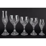 Baccarat, an exceptional glass service, cut crystal, 60 pieces. (H:21 cm)