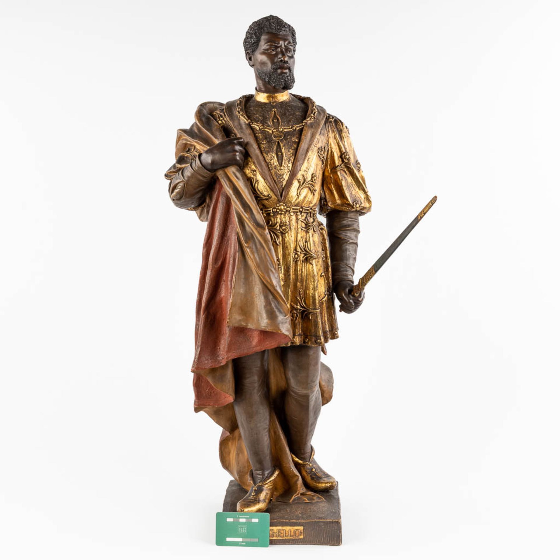 Friedrich GOLDSCHEIDER (1845-1897) 'Othello' patinated terracotta. (D:28 x W:34 x H:84 cm) - Bild 2 aus 17
