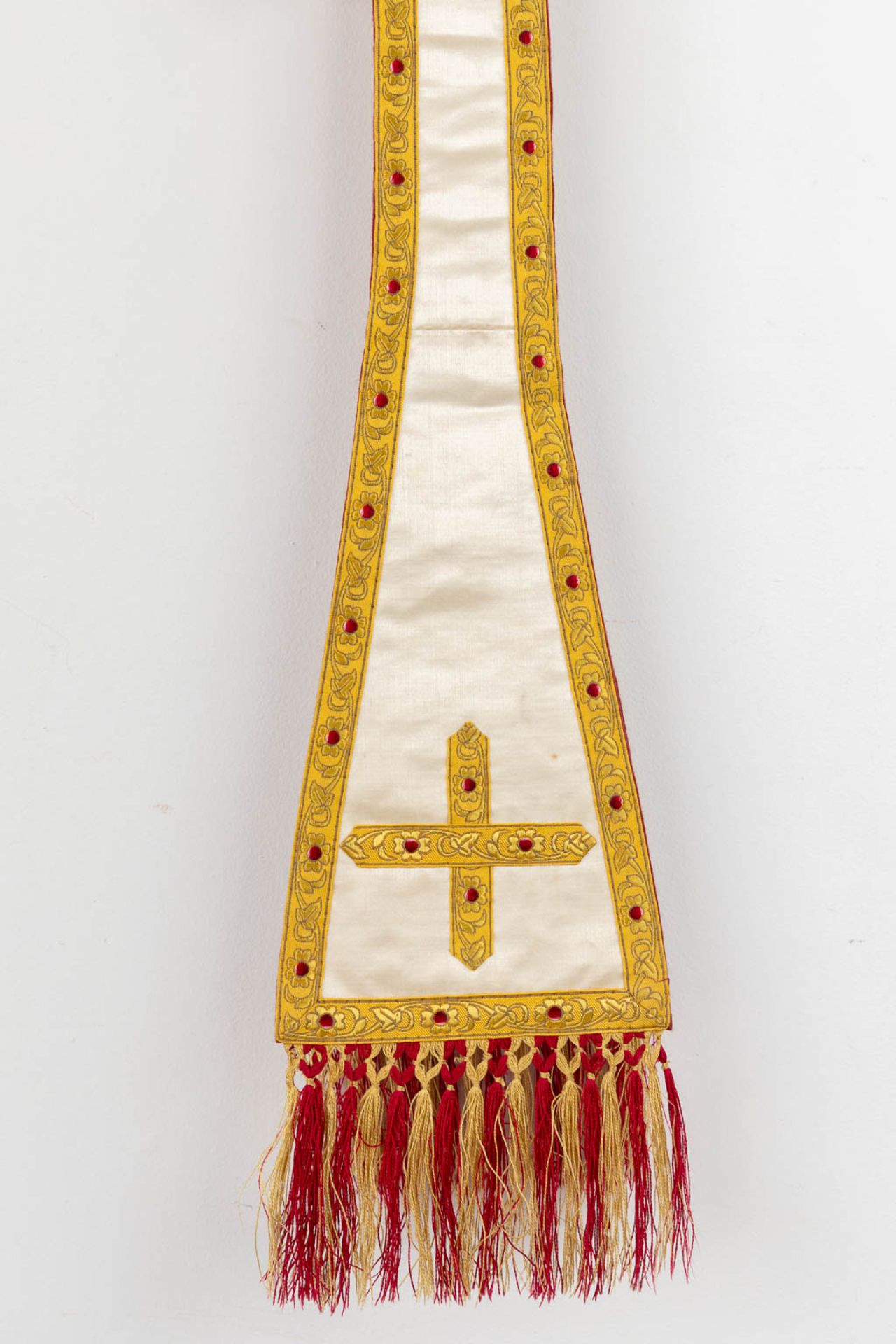 Four Dalmatics, Two Roman Chasubles, A stola and Chalice Veil, finished with embroideries. - Image 58 of 59